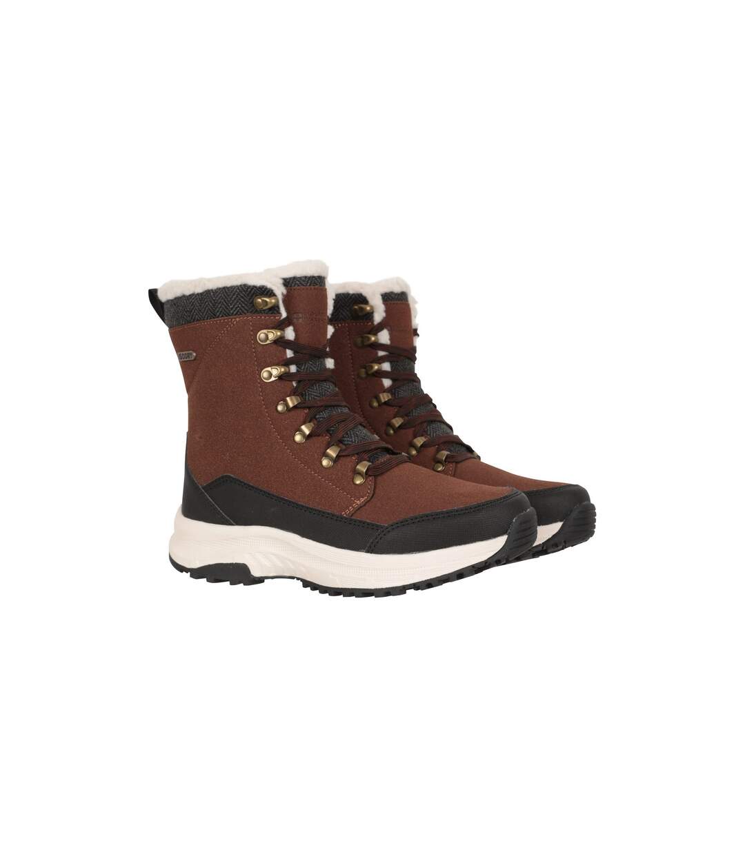 Womens/ladies montreal thermal waterproof snow boots brown Mountain Warehouse-1