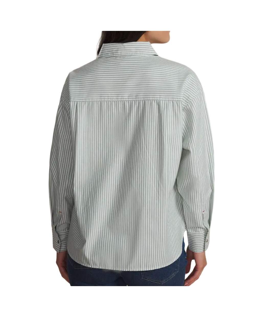 Chemise rayures vert femme tbs oxygene-2