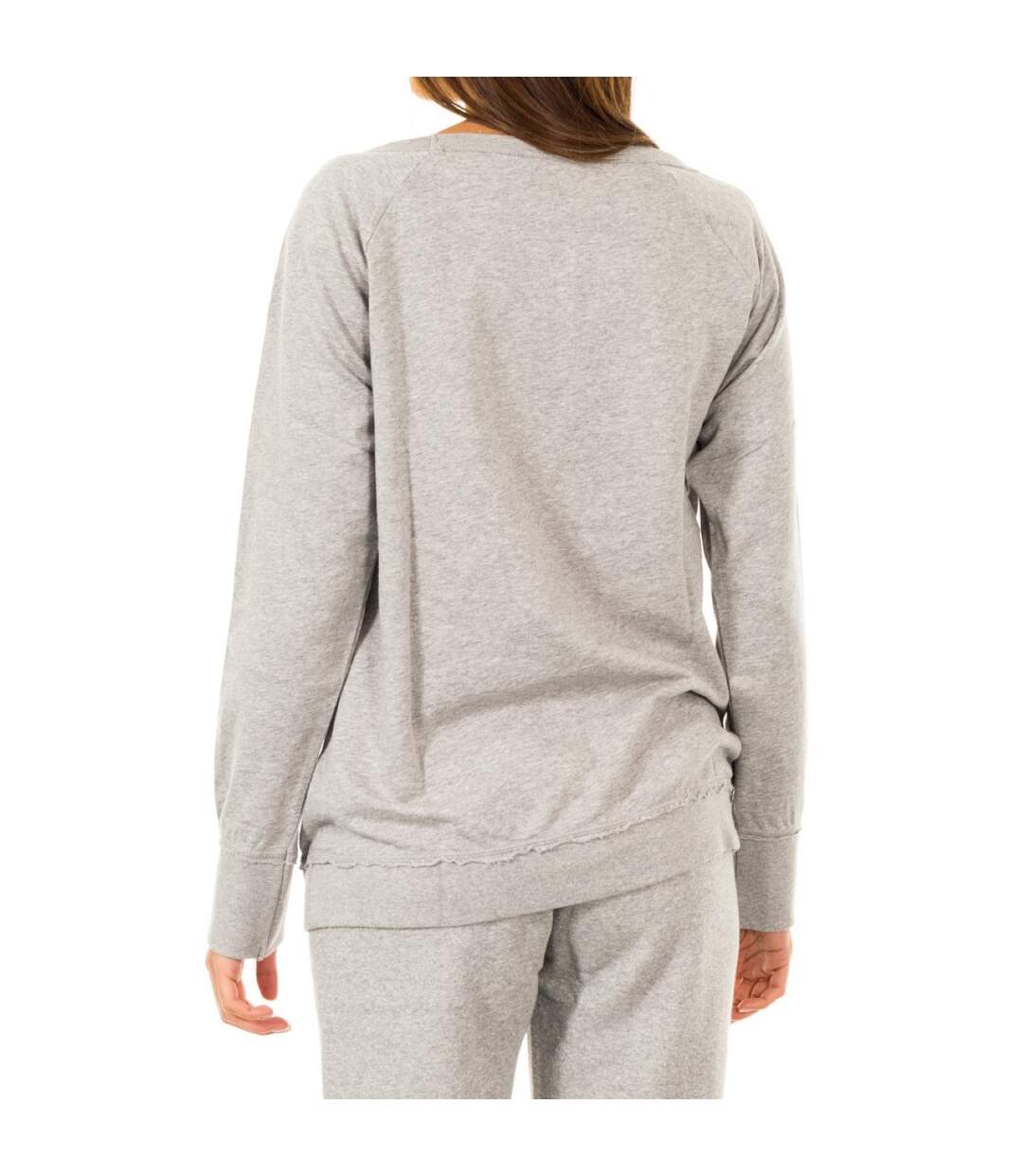 Long-sleeved crew-neck sweatshirt 1487903371 woman