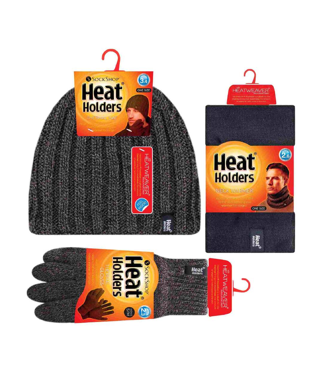 Heat Holders - Ensemble Bonnet Cache-cou Gants Polaire Thermique Homme-2