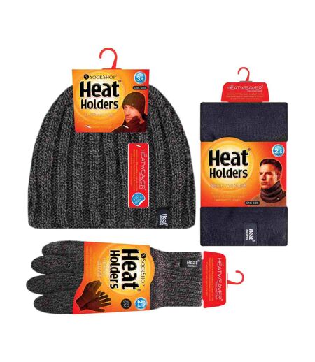 Heat Holders - Ensemble Bonnet Cache-cou Gants Polaire Thermique Homme