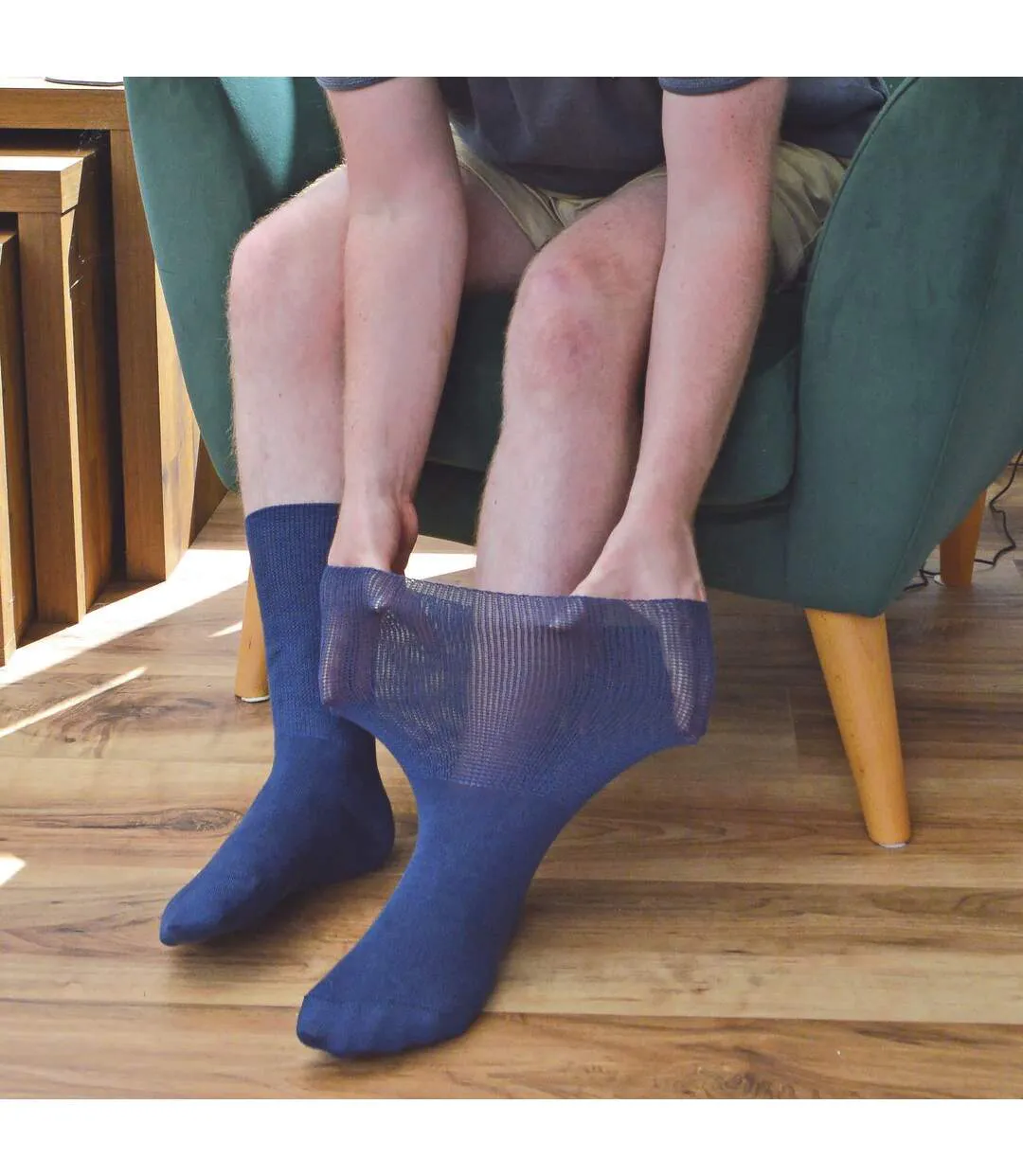 1 Pack Extra Wide Bamboo Oedema Socks-5