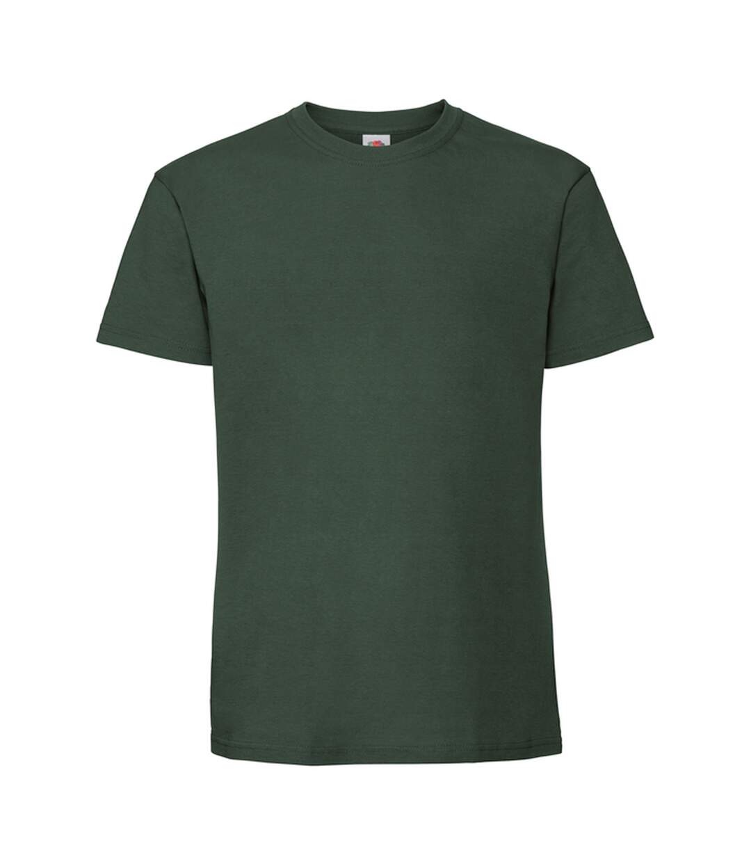 Mens iconic premium ringspun cotton t-shirt bottle green Fruit of the Loom-1