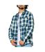 Chemise bleu à carreaux homme kaporal kirk-1