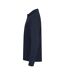 Mens Premium Stretch Long-sleeved Polo Shirt Navy Clique-3