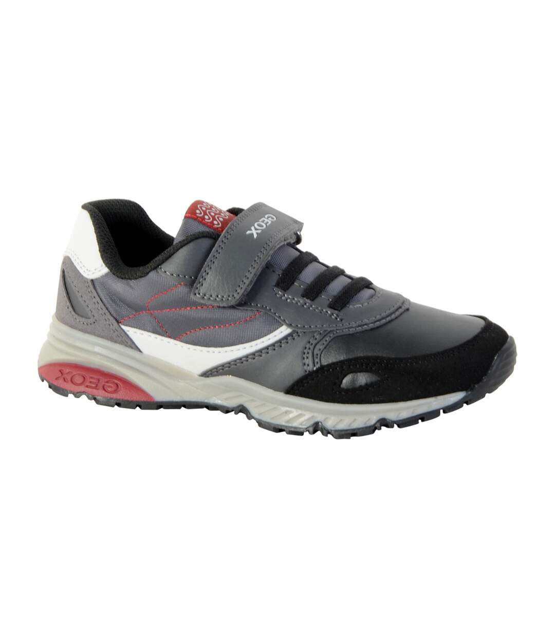 Basket Geox Enfant Bernie A Dark Grey Red-2