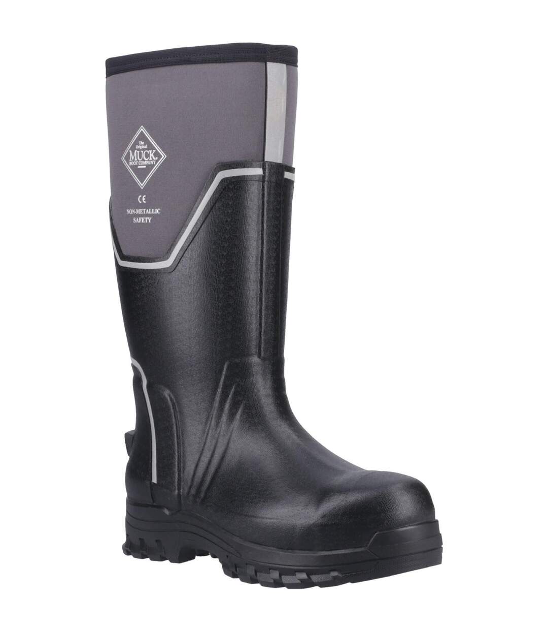 Unisex Adult Grit Wellington Boots Black Grey Muck Boots-1