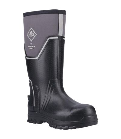 Unisex Adult Grit Wellington Boots Black Grey Muck Boots