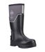 Unisex Adult Grit Wellington Boots Black Grey Muck Boots-1