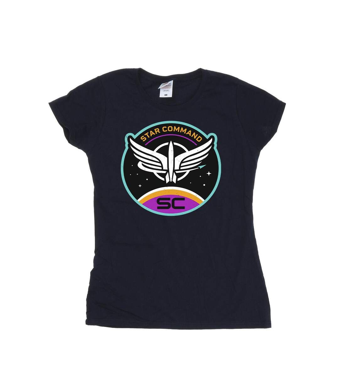 Disney T-shirt en coton Lightyear Star Command Circle Womens/Ladies (Bleu marine) - UTBI28994-1