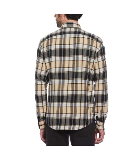 Chemise Motif/style Motif Écossais Homme Vrai Noir Beige Original Penguin