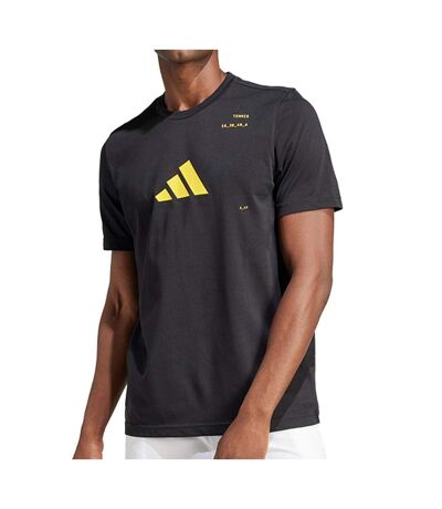 T-Shirt noir/jaune homme adidas is2409 - l