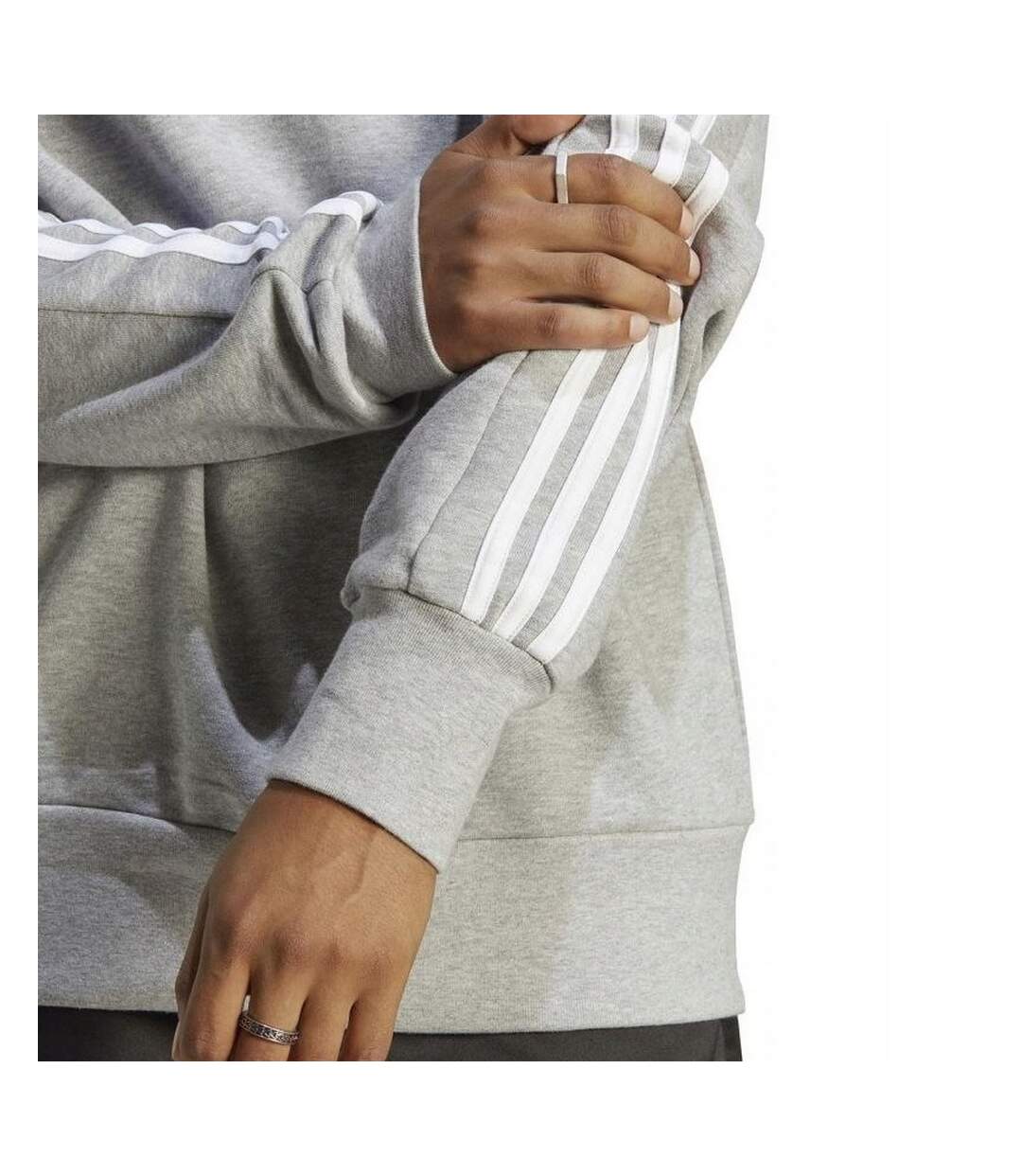 Sweat Style 3 Rayures Essentials Homme Gris Argenté Adidas-4