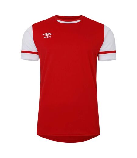 Mens cavelle jersey t-shirt vermillion/brilliant white Umbro