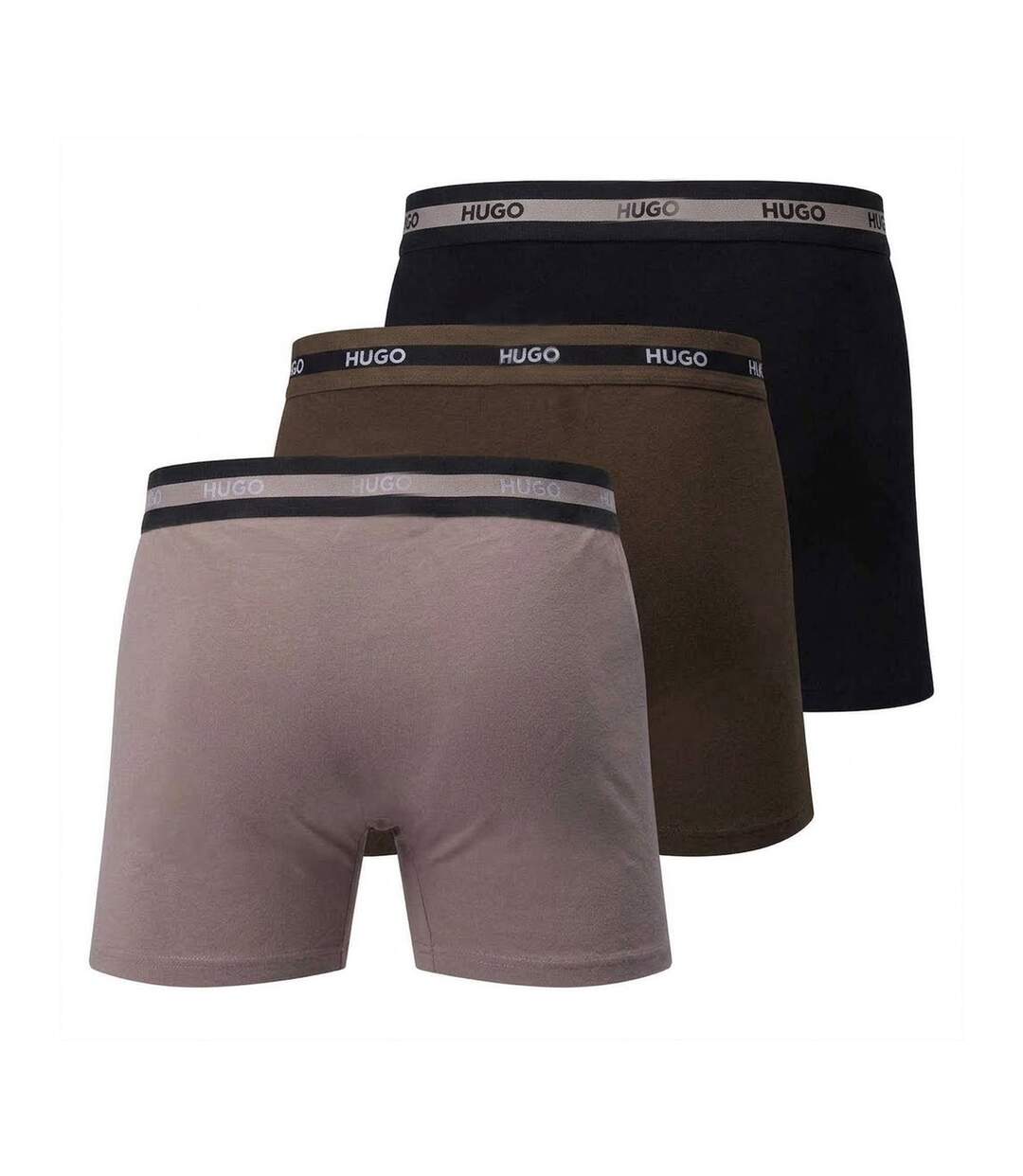 Pack Of 3  Mens Organic Cotton Boxer Shorts  Multicoloured Hugo-2