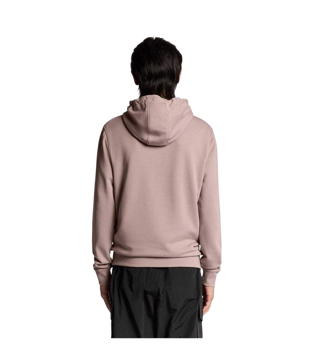 Sweat À Capuche Manches Longues Motif/style Logo Brodé Homme Marron Pâle Lyle & Scott-3