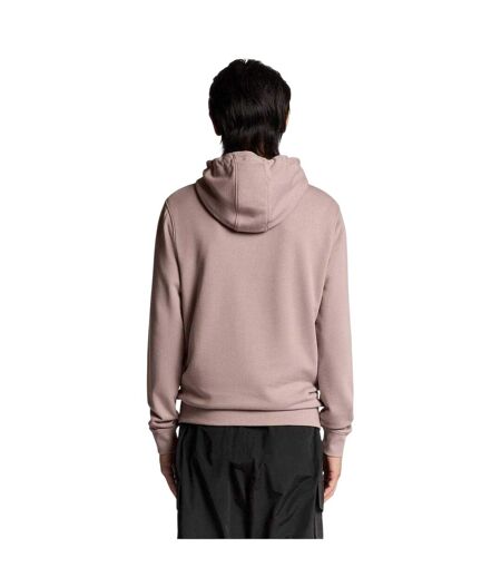 Sweat À Capuche Manches Longues Motif/style Logo Brodé Homme Marron Pâle Lyle & Scott