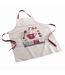 Tablier de Cuisine Imprimé Déjeuner 84cm Taupe-1
