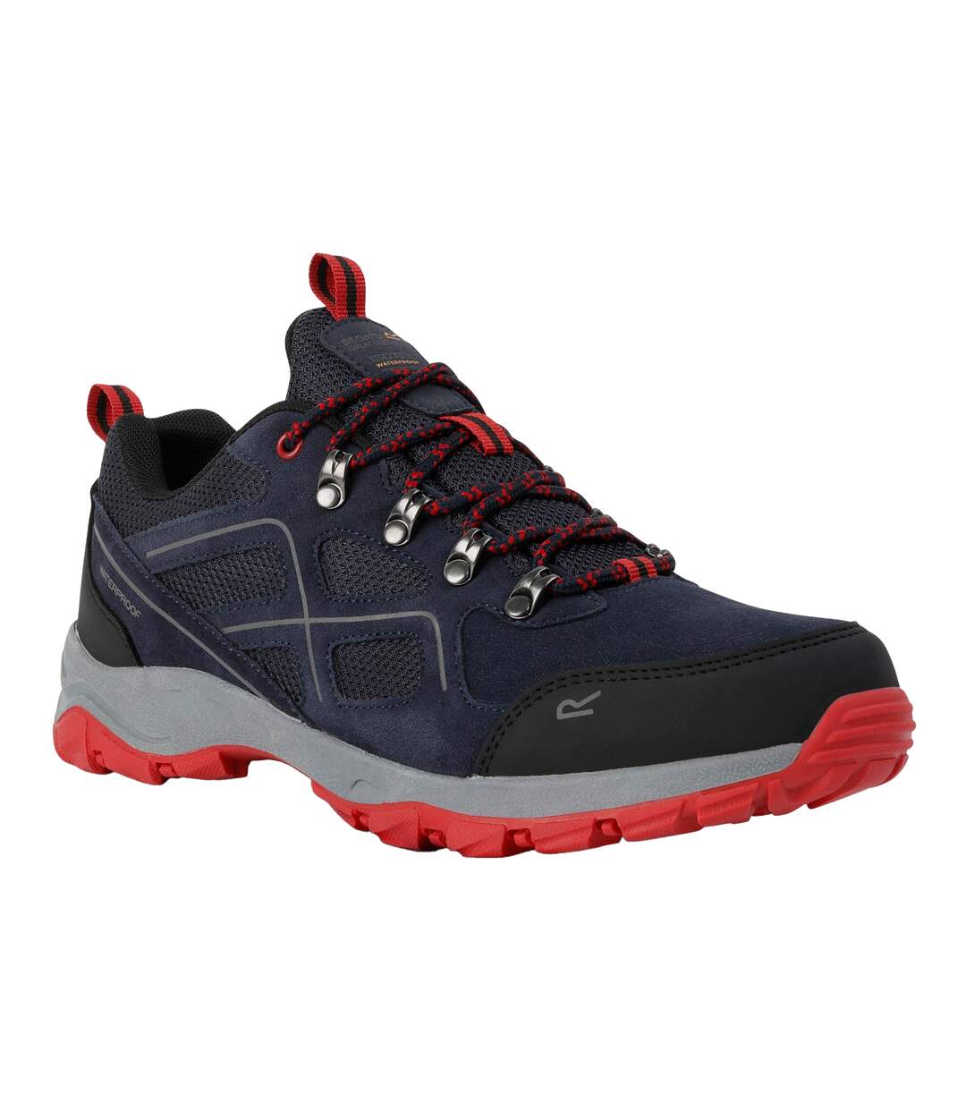 Mens Vendeavour Suede Low Trainers Navy Rio Red Regatta-1