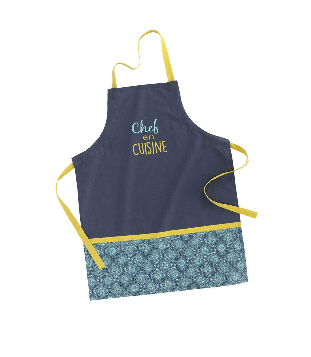 Tablier de Cuisine Imprimé Chef 84cm Bleu-1