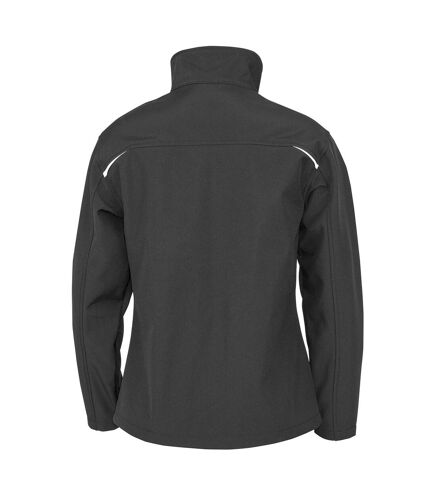 Result Genuine Recycled Womens/Ladies Recycled 3 Layer Soft Shell Jacket (Black) - UTRW8579