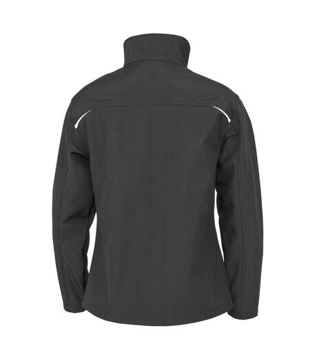 Result Genuine Recycled Womens/Ladies Recycled 3 Layer Soft Shell Jacket (Black) - UTRW8579