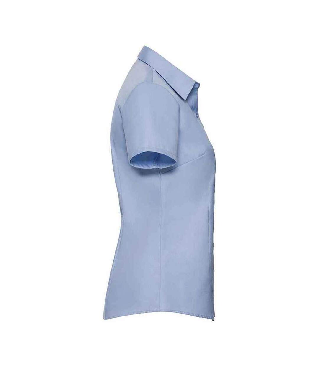 Chemisier Manches Courtes Femme Bleu Clair Russell Collection-3