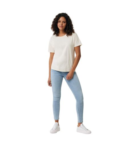 Womens/ladies yala recycled cotton lightweight t-shirt ivory white Iqoniq