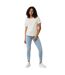 Womens/ladies yala recycled cotton lightweight t-shirt ivory white Iqoniq-3