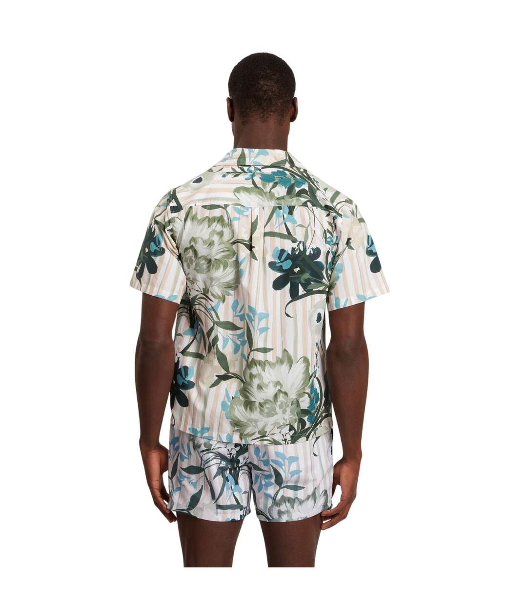 Mens Floral Relaxed Fit Shirt Mid Pink Multicoloured Ted Baker-3