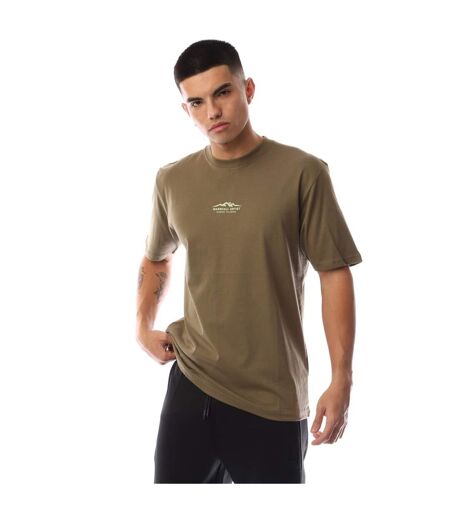 Mens Mountain Logo Regular T-shirt Khaki Marshall Artist