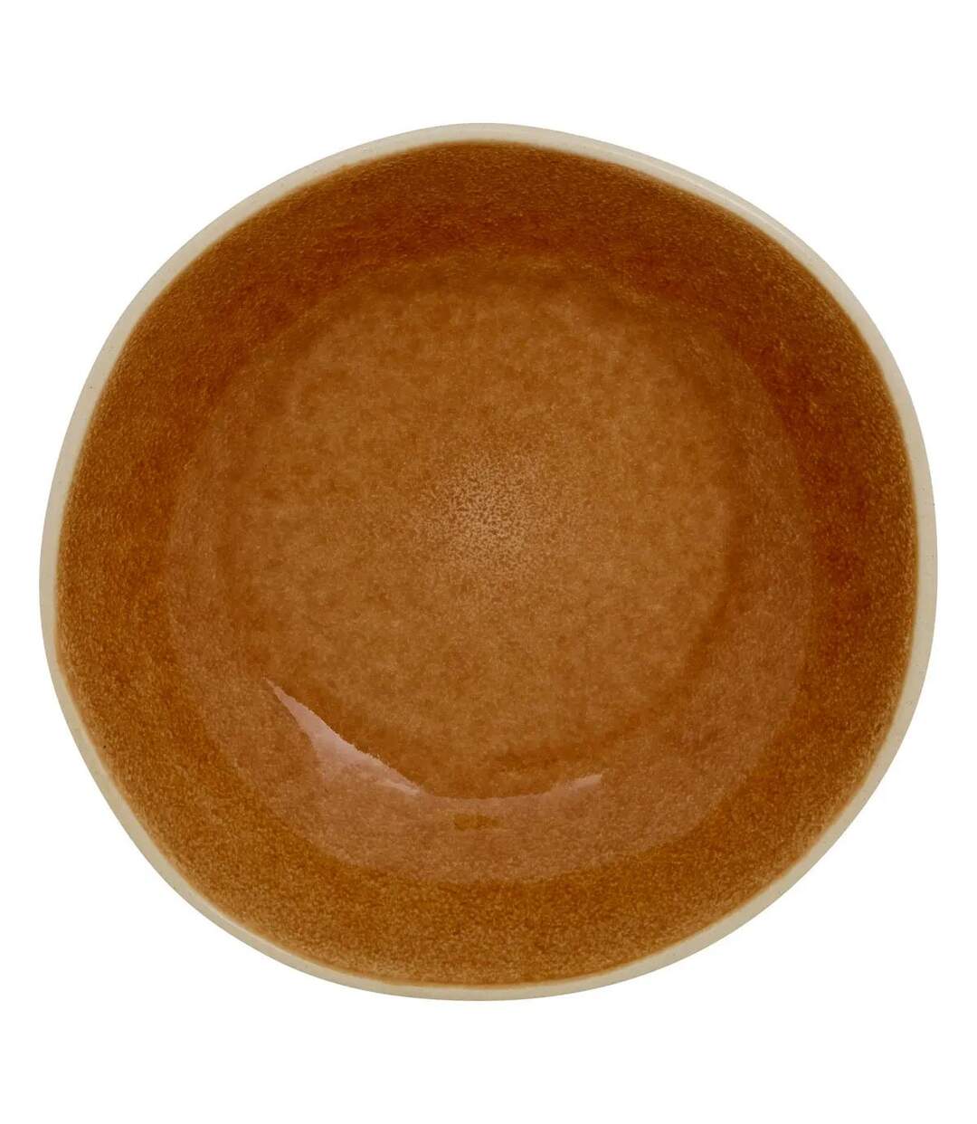 Lot de 6 Assiettes Creuses en Faïence Wonja 19cm Ocre-1