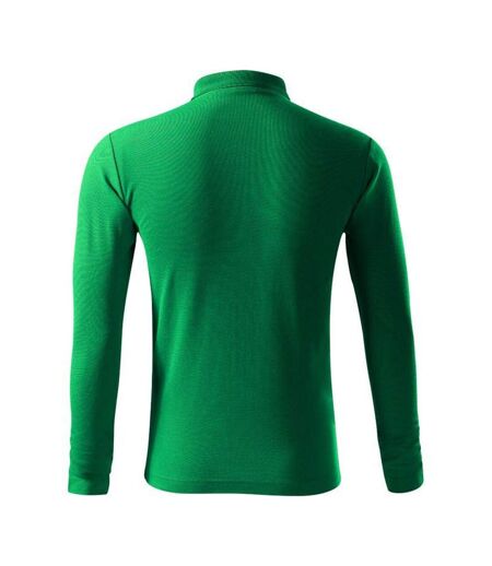Polo Manches Longues Homme Vert Kelly Malfini