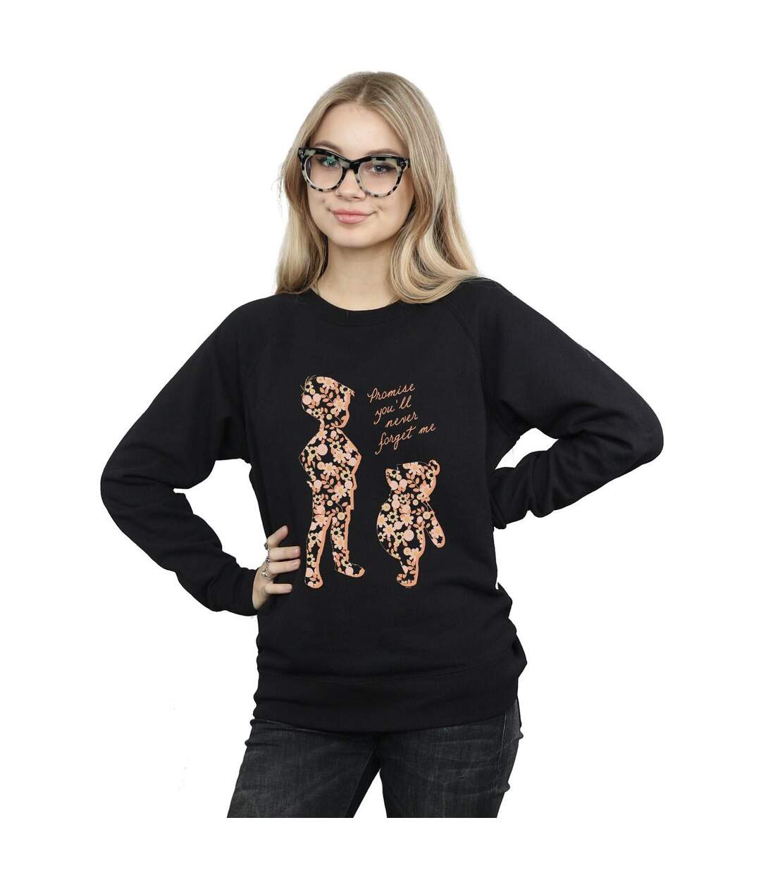 Disney Sweatshirt Womens/Ladies Winnie The Pooh Promise You'll Never Forget (Noir) - UTBI42865-2