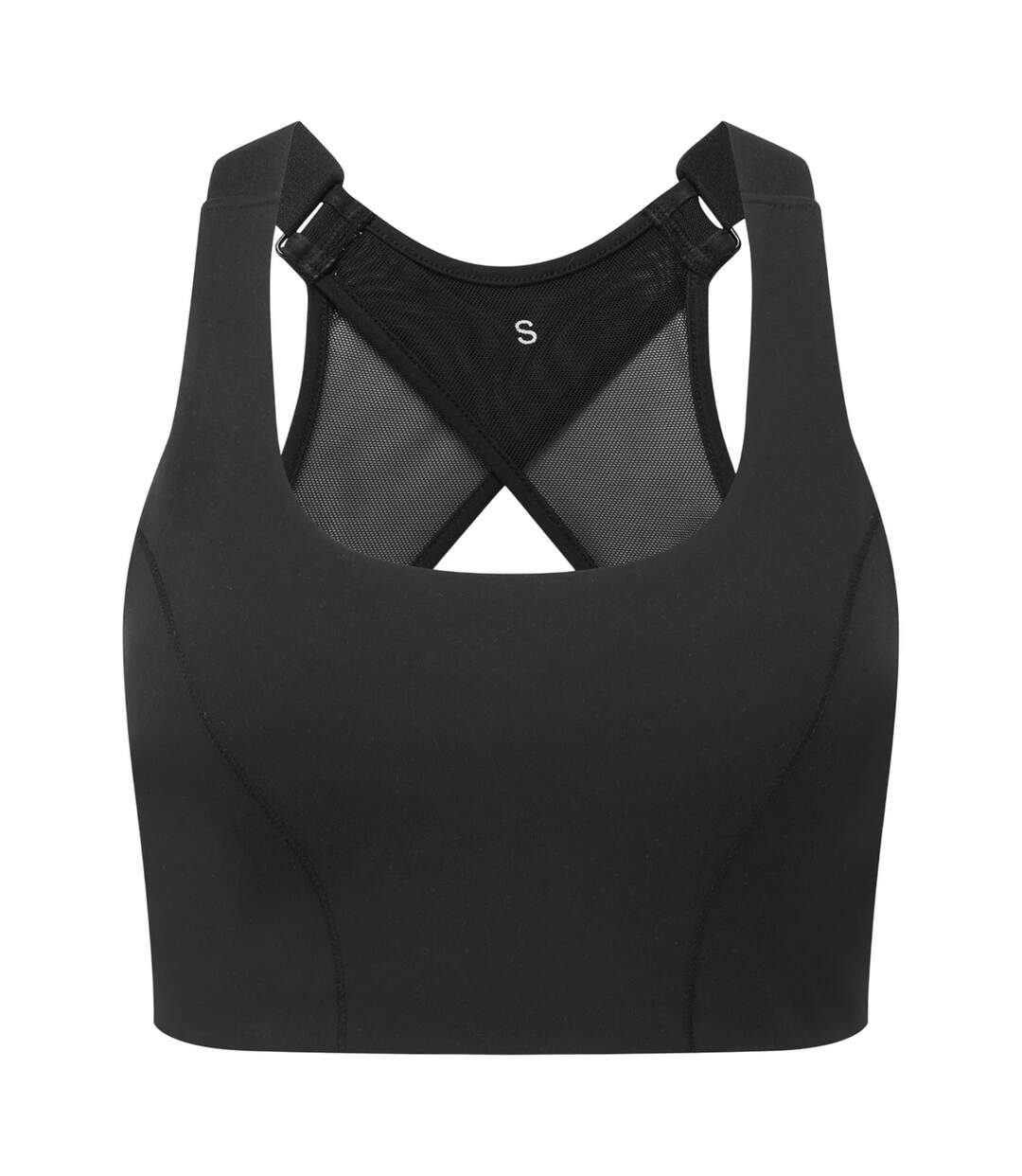 Womens/ladies High-impact Recycled Sports Bra Black TriDri-2