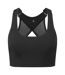 Womens/ladies High-impact Recycled Sports Bra Black TriDri-2