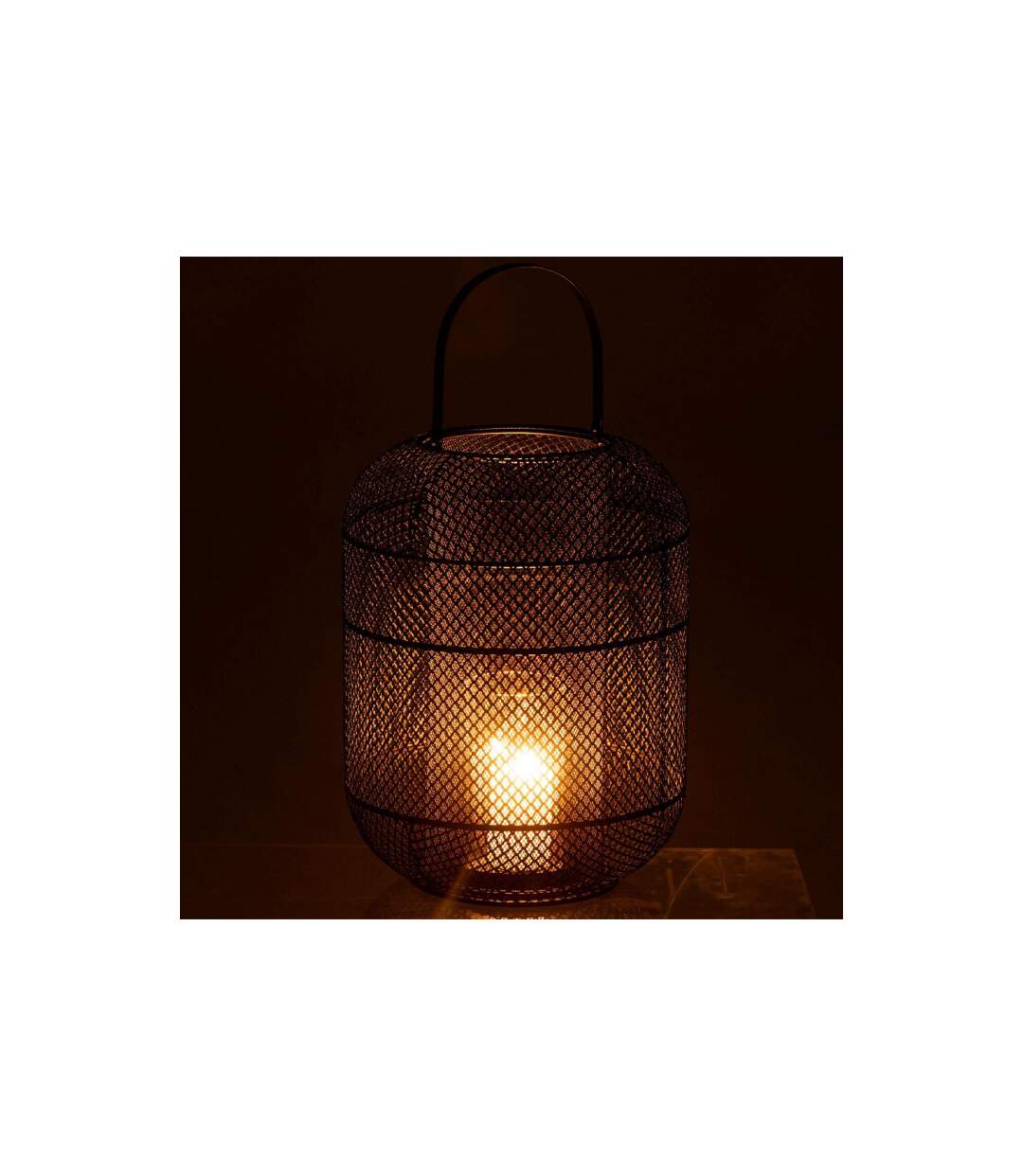 Lanterne Déco en Métal Donny 51cm Noir-3