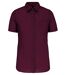 Chemise popeline manches courtes - Femme - K548 - rouge vin-2