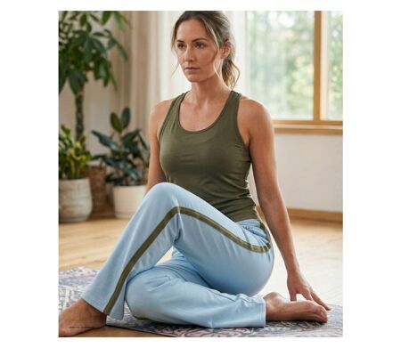 Pantalon Sport Mayflower SE8008 Bleu/Kaki : le confort stretch pour un look dynamique