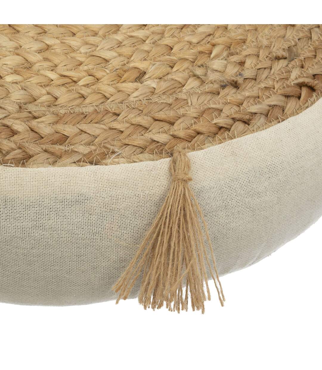 Coussin de sol design jute Rituality - Diam. 38 m - Beige-4