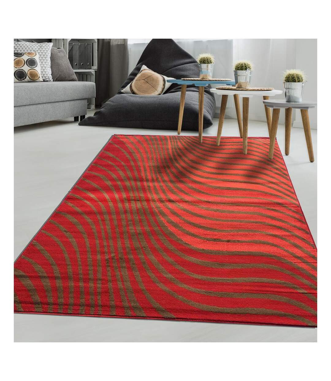 Tapis salon et chambre tissé motif géométrique AF1 ONDULA-2