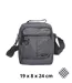 Sacoche Pratique Multi-Poches pour Homme - Style Moderne en Synthétique Gris-1