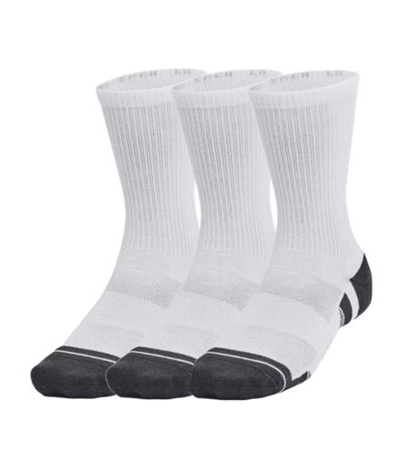 x3 paires de chaussettes blanc homme under armour performance tech