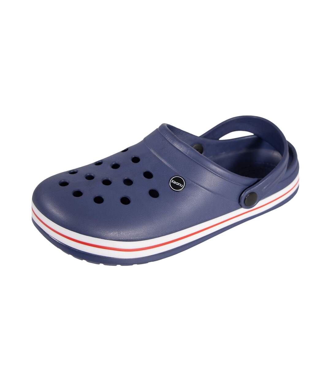 Sabots Motif/style Détail Contrasté Adulte Bleu Marine Keanu-1