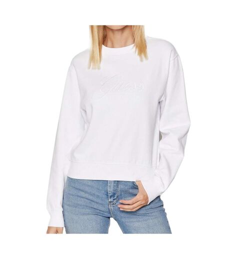 Sweat Blanc Femme Guess Valerya - L