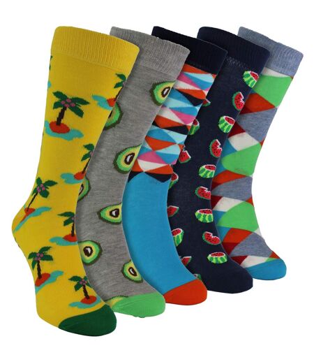 Tropical Vibes Dress Socks - Pack of 5