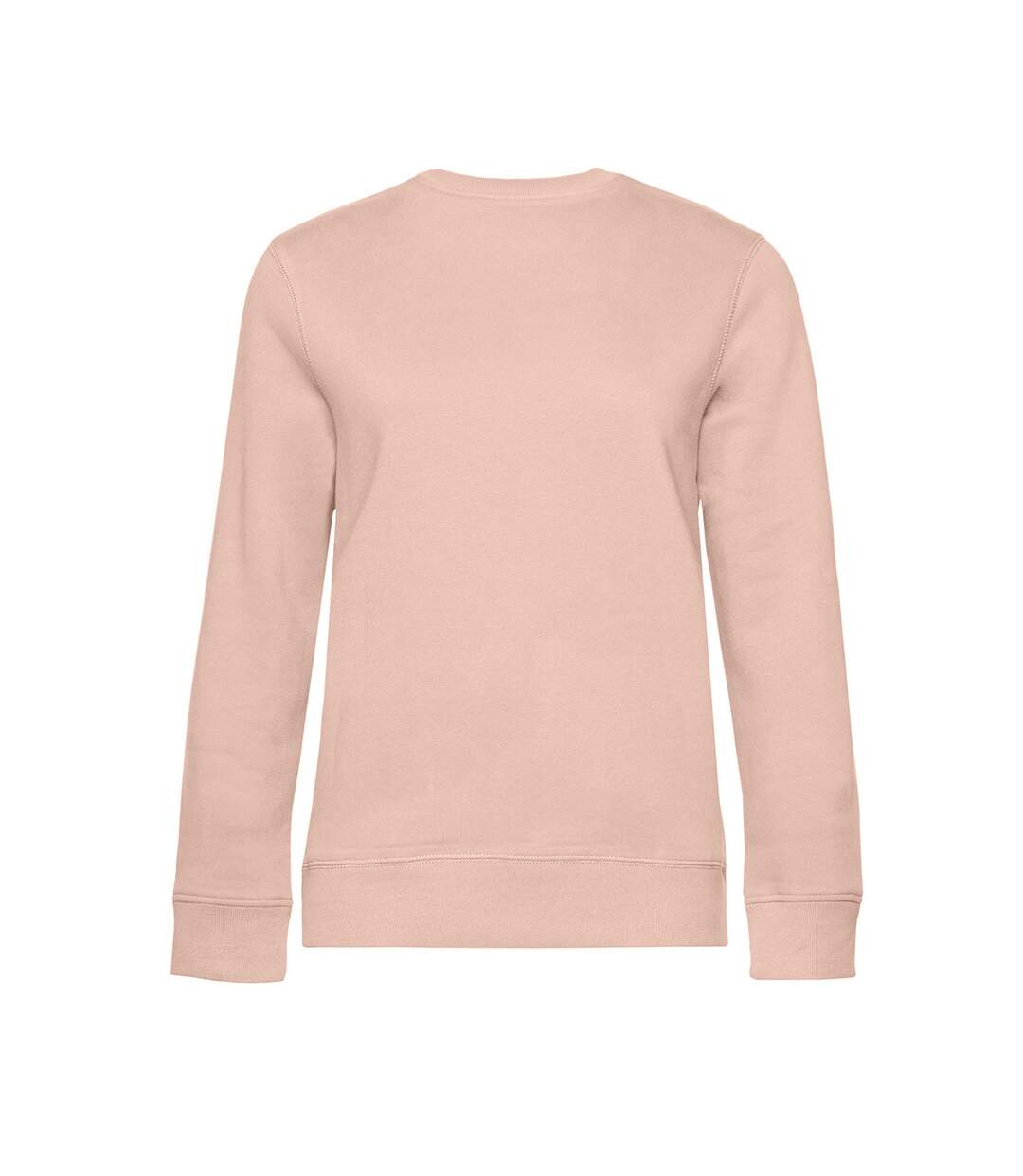 Womens/ladies queen crew neck jumper soft rose B&C