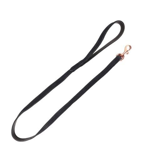 Noble suede dog lead 120cm navy/rose gold Benji & Flo
