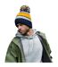 Bonnet Rayé Hygge Jaune Moutarde Bleu Foncé Beechfield-3