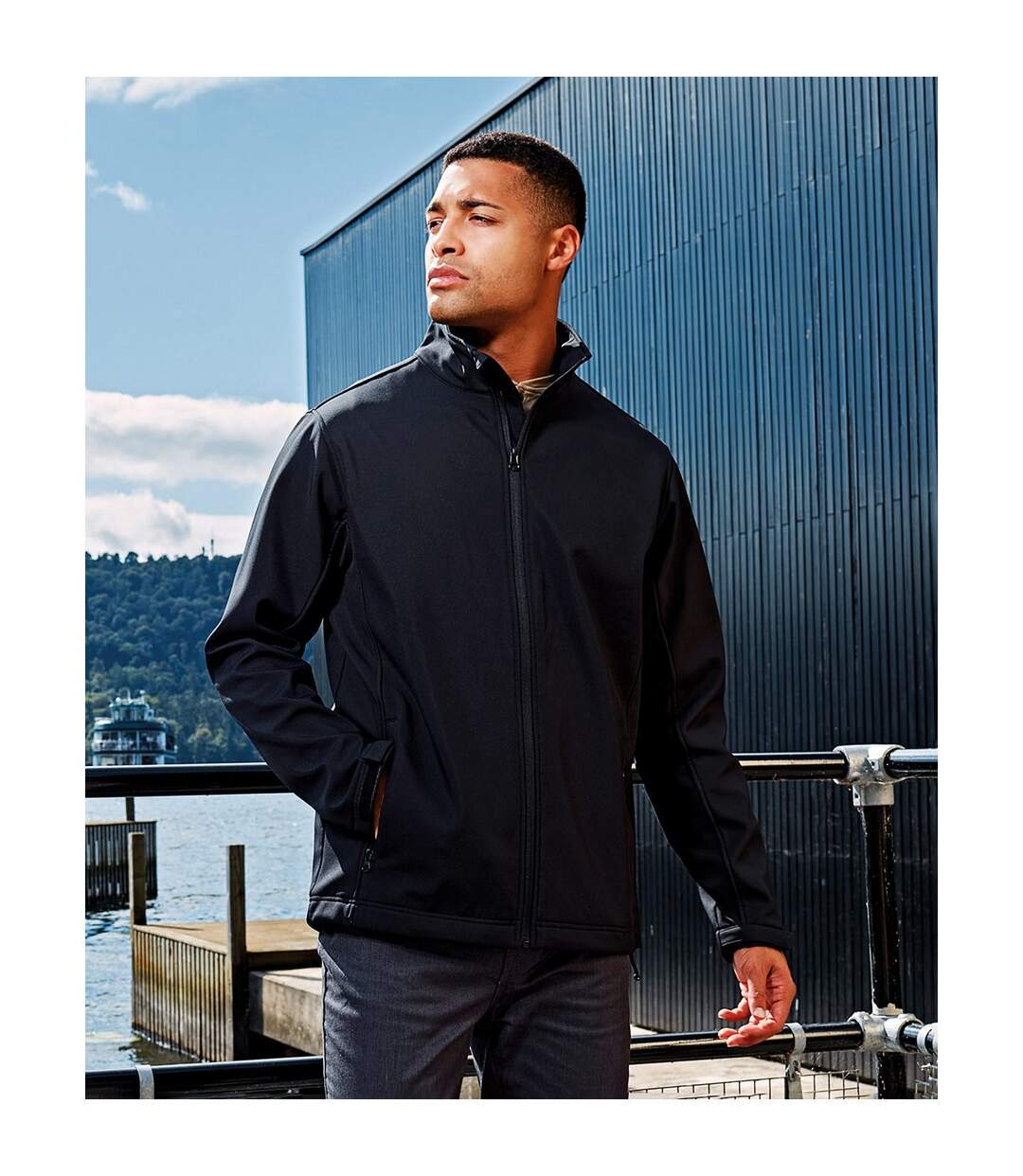 Veste Softshell Windchecker Homme Noir Premier-1